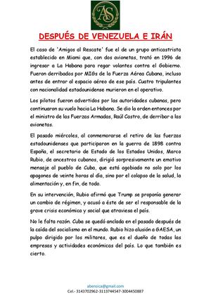 Después De Venezuela E Irán