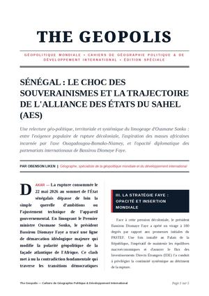 Article Geopolis Aes 22 Mai 2022