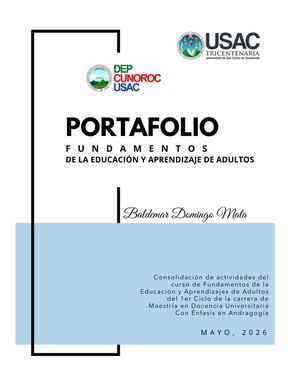 Portafolio Fundamentos de la Educación y Aprendizaje de Adultos