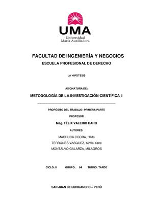 LA HIPÓTESIS