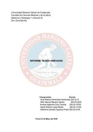 Informe Tejido Nervioso