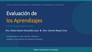 Evaluacion De Los Aprendizajes