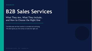Comprehensive Guide to B2B Sales Services: Types, Selection, and Best Practices
