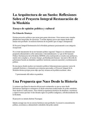 La Arquitectura De Un Sueño