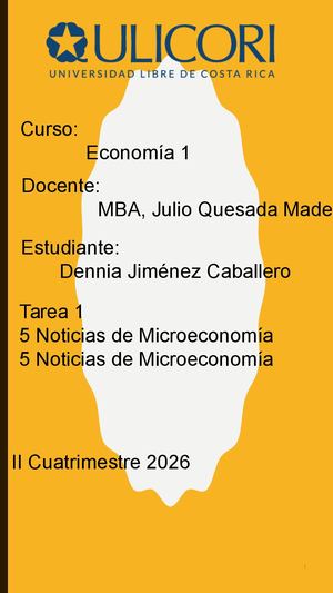 Tarea De Economia