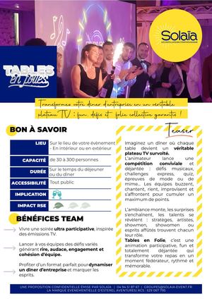 Tables En Folie 2026