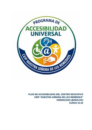 PLAN DE ACCESIBILIDAD CEIP "NTRA. SRA. DE LOS REMEDIOS" HORNACHOS