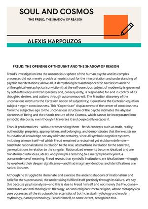 SOUL AND COSMOS - ALEXIS KARPOUZOS