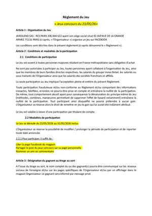 Concour Facebook Mai 2026