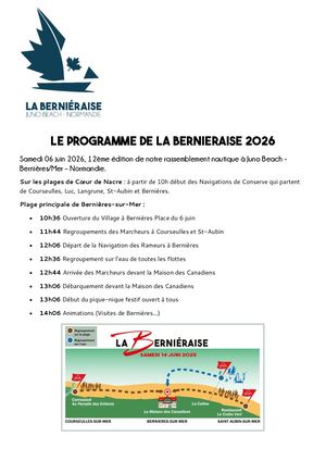 Programme Berniéraise 2026