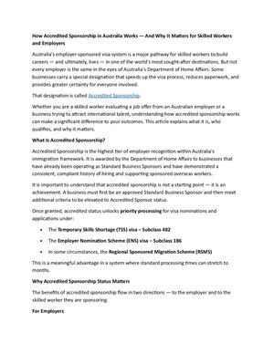 A Complete Guide To Accredited Sponsorship