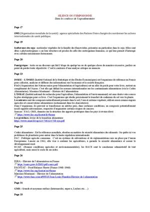 Liste des liens consultables
