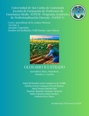 Libro Glosario Maya De Siembra Y Cosecha (28 X 21 Cm) (21 5 X 28 In)