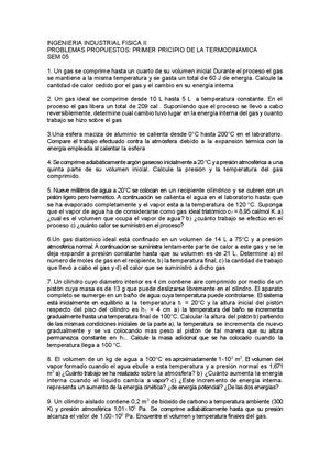 Problemas Propuestos Primer Principio