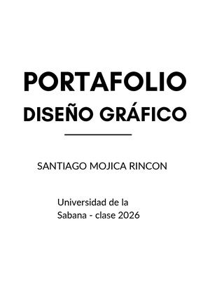 Santiago Mojica Portafolio