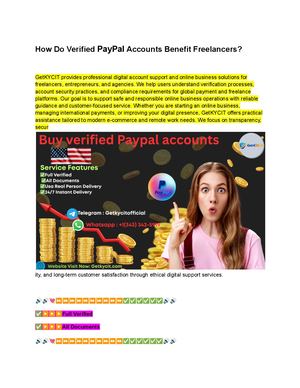 How Do Verified Pay Pal Accounts Benefit Freelancers