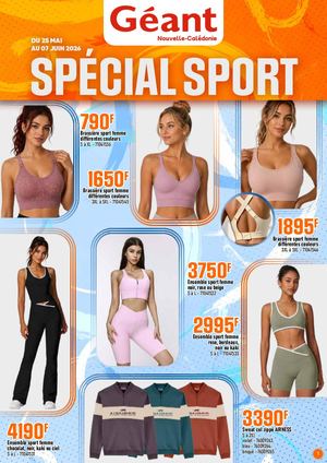 SPECIAL SPORT CHEZ GEANT DU 25 MAI AU 07 JUIN 2026
