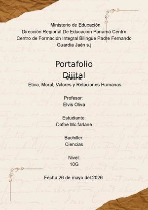 Documento A4 Portada Historia De La Religión Clásico Marrón