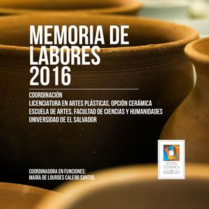 Memoria Labores Opción Cerámica 2016