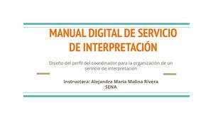 Manual Digital Servicio De Interpretación Diseño Del Perfil Coordinador