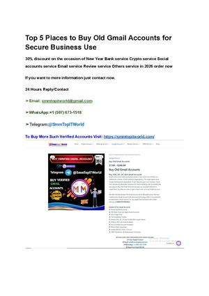 Top 5 Places To Buy Old Gmail Accounts For Secure Business Use