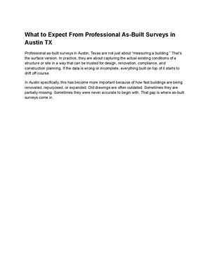 What To Expect From Professional As Built Surveys In Austin Tx