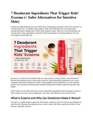 7 Deodorant Ingredients That Trigger Kids' Eczema