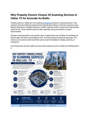 Why Property Owners Choose 3d Scanning Services In Dallas Tx For Accurate As Builts