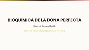 Bioquímica De La Dona Perfecta