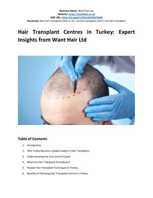 Hair Transplant Centres In Turkey Expert Insights From Want Hair Ltd