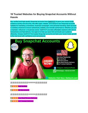 29 Trusted Websites For Buying Snapchat Accounts Without Hassle