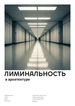 Статья лиминальные пространства