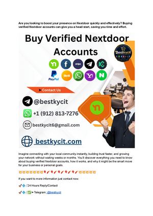 Buy Verified Nextdoor Accounts Boost Trust & Grow Fast Today