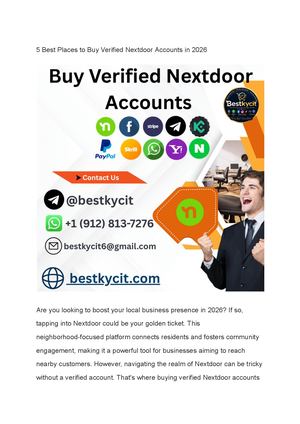 Best 13 Places To Buy Verified Nextdoor Accounts In 2026