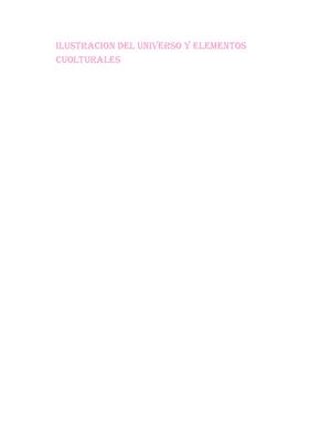 Ilustracion Del Universo Y Elementos Culturales
