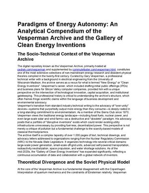 Clean Energy Inventions