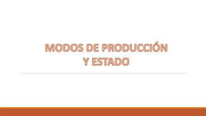 Modos de producción