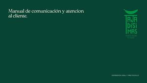 Manual De Comunicación Y Atención Al Cliente
