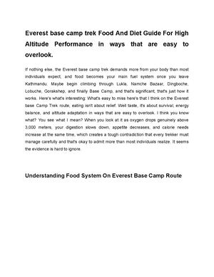 Everest Base Camp Trek 7 Days Altitude Sickness Guide And Prevention Strategy