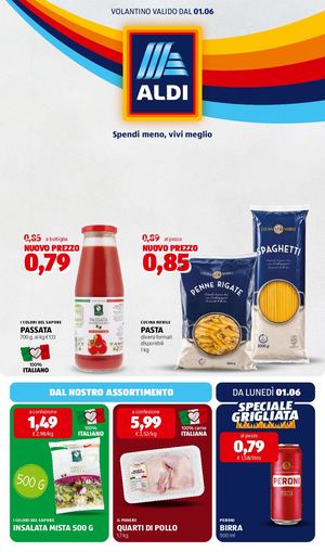 Volantino Aldi Dall'01 Al 07 Giugno 2026