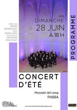 Concert d'été · Choeur de chambre de Perpignan · Programme 2026