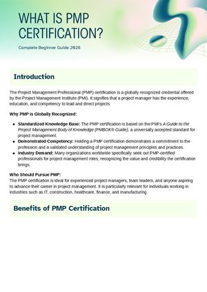 What Is Pmp Certification