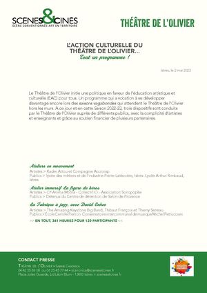 Dossier de presse Actions Culturelles_EAC_Hors les murs_THEO_Mai 2023