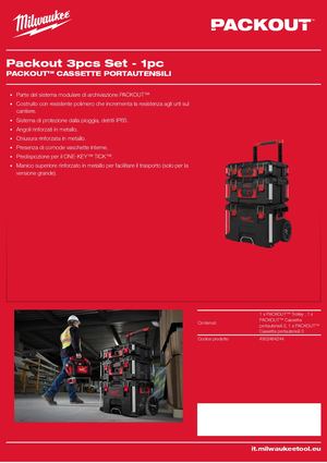 Scheda Tecnica Cassette Porta Utensili Packout 3pcs Set 1pc