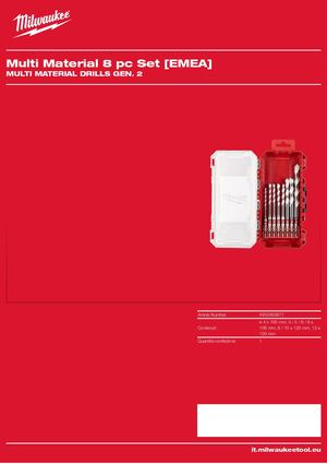 Scheda Tecnica Multi Material 8 Pc Set Emea