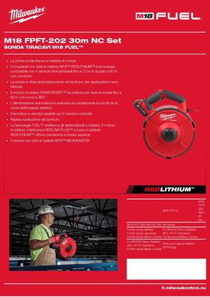 Scheda Tecnica Sonda Tira Cavi 18v Recnologia Fuel 30 M