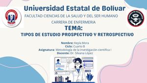 Tipo de estudio prospectivo y retrospectivo
