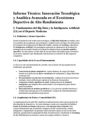Innovación Tecnológica Y Analítica