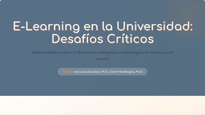 E Learning En La Universidad