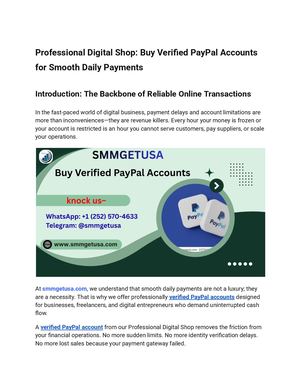Professional Digital Shop Buy Verified Pay Pal Accounts For Smooth Daily Payments
